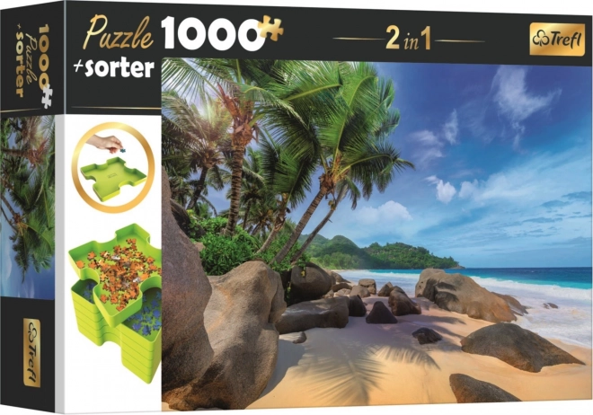 Puzzle with Sorter Exotic Beach 1000 Pieces