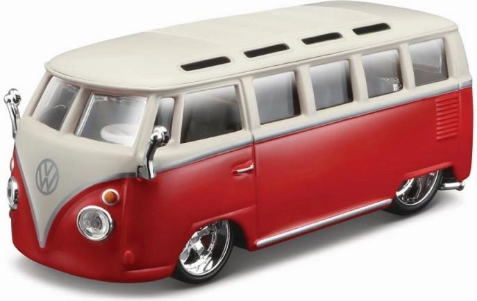 Bburago plus Volkswagen Van Samba červený