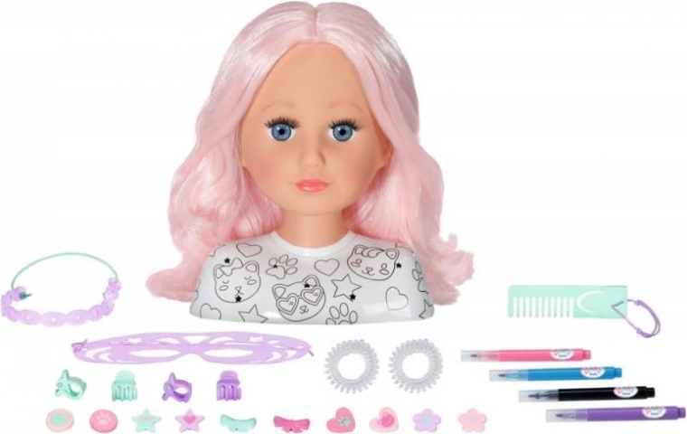 Baby Born creative styling head 22 cm with accessories