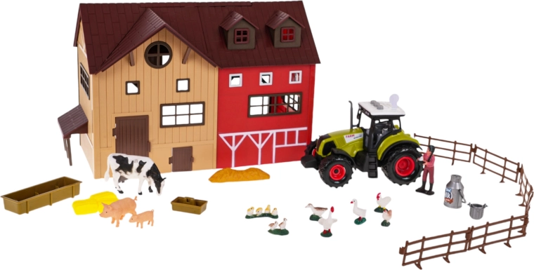 Fattoria con trattore e accessori