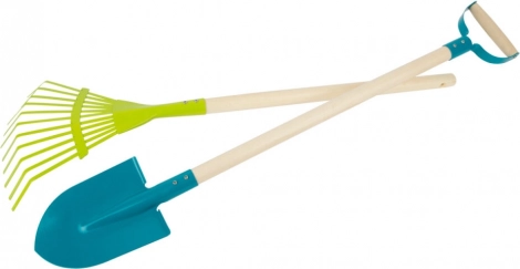 Small Foot ensemble d’outils de jardin pour enfants – pelle et râteau