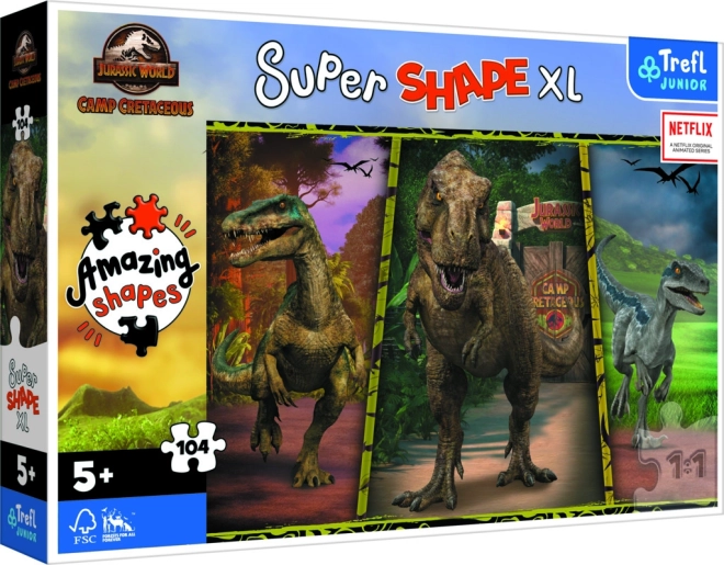 Puzzle XL Super Shape Dinosaurs JURASSIC WORLD 104 pieces