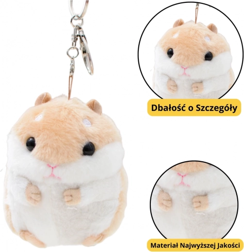 Hamster Plys Nøglering Beige 10 cm