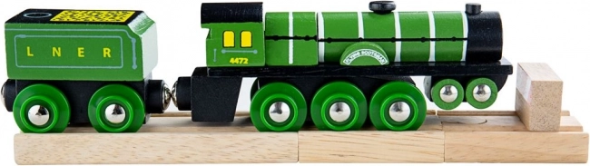 Houten locomotief Flying Scotsman - replica