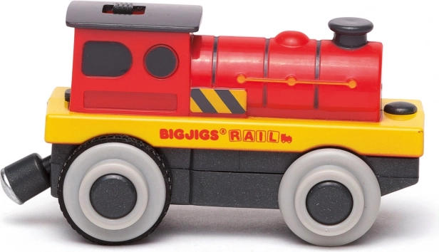 Locomotive électrique Bigjigs Rail Rouge costaude