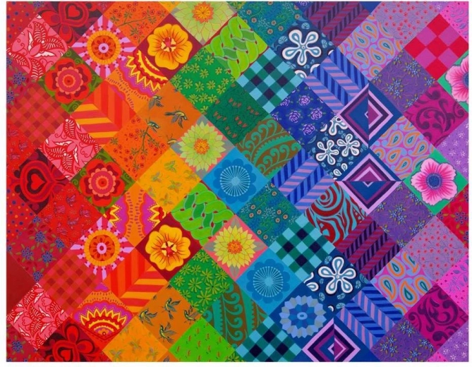 Puzzle Patchwork Rainbow 1000 Pieces