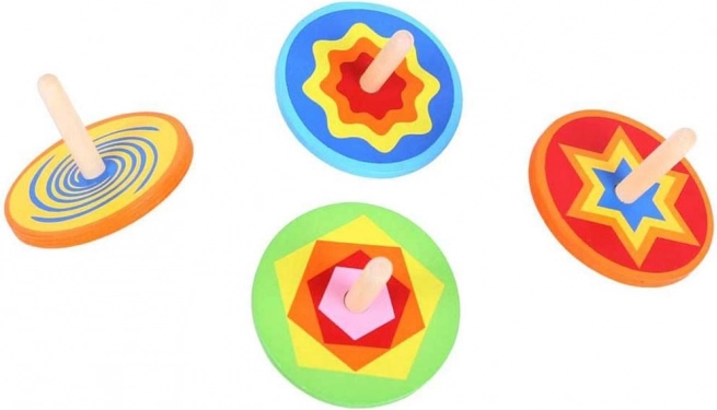 Houten gekleurde tol Bigjigs Toys