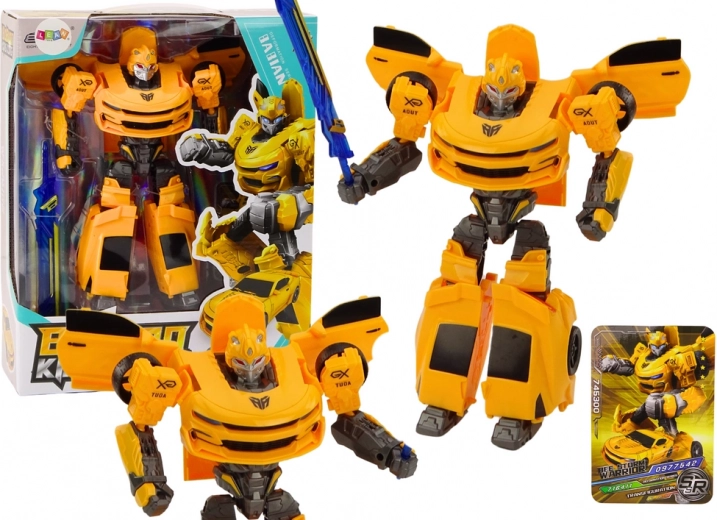 Auto Robot 2v1 transformujúci športový auto žlté