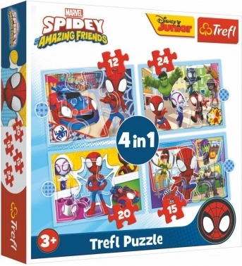 Puzzle 4-in-1 Spidey and His Amazing Friends (12, 15, 20, 24 pieces)