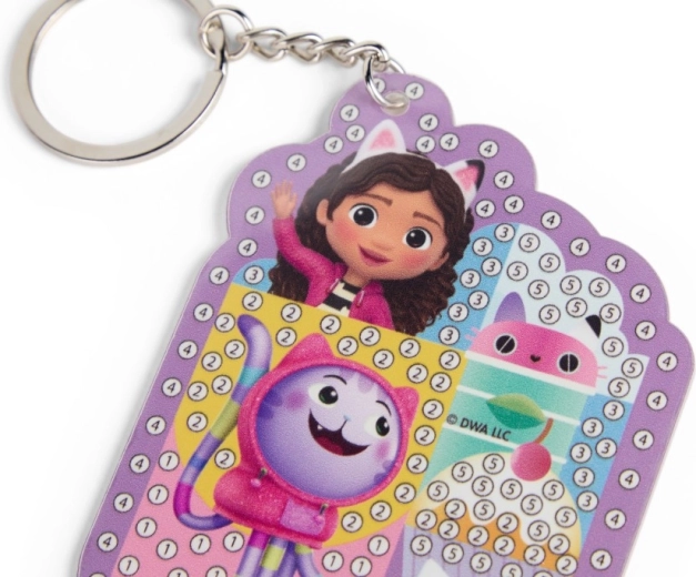Portachiavi scintillante con tema LA CASA DELLE BAMBOLE DI GABBY