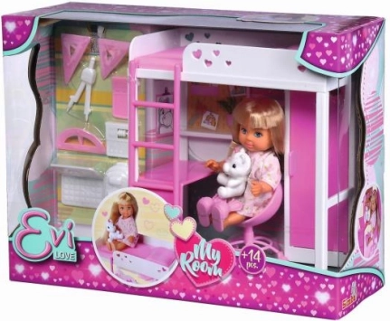 Evi Love ma chambre – lit mezzanine avec bureau et accessoires