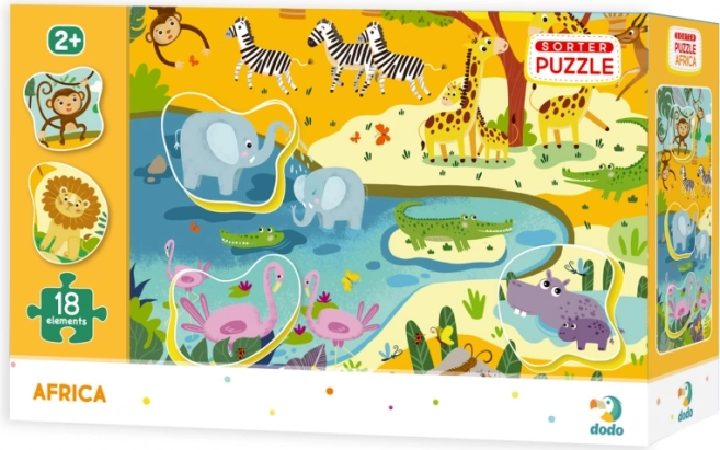 Puzzle African Animals 18 Pieces