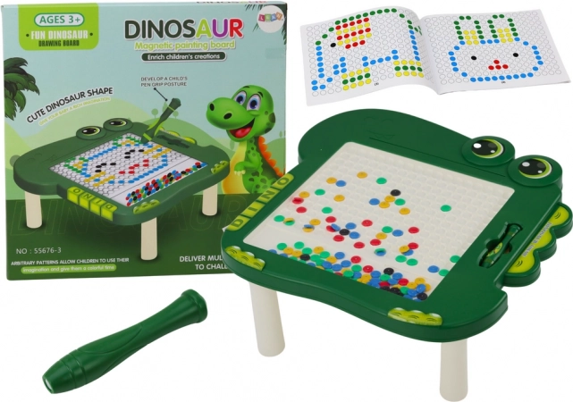 Magnetic board for kids Dino in green color