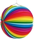 Regenboog lantaarn 25 cm