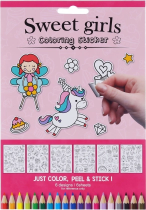 Coloring Stickers for Girls