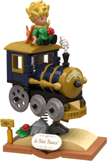 Iconico trenino su base a forma di libro