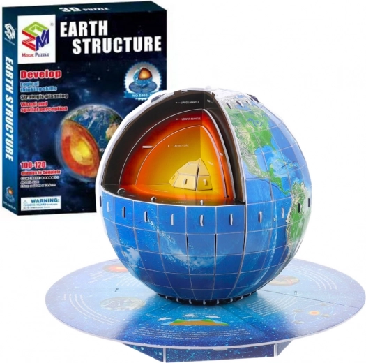 3D Puzzle Educational Earth Core Planet 50 Pieces