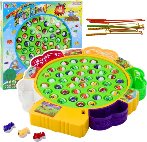 Gioco di abilità familiare Pesca - 45 pesciolini, 5 canne