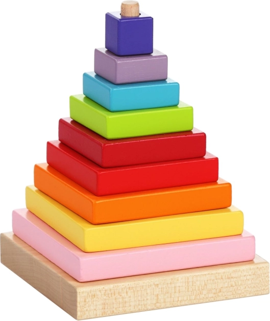 Colorful Pyramid - Wooden Puzzle for Children