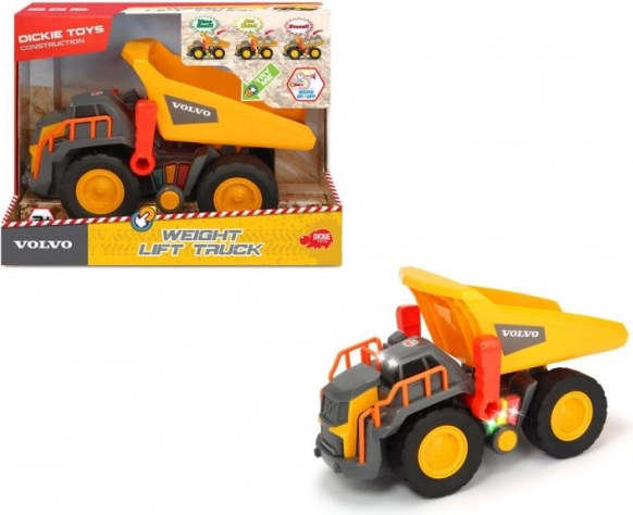 Volvo toy dump truck with lights and sounds