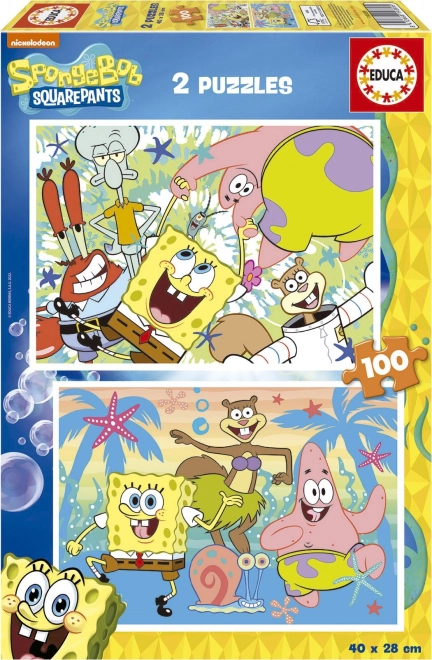 EDUCA Puzzle Sponge Bob 2x100 pieces