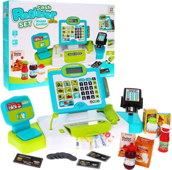 Electronic Cash Register for Kids with Touch Panel and Scanner