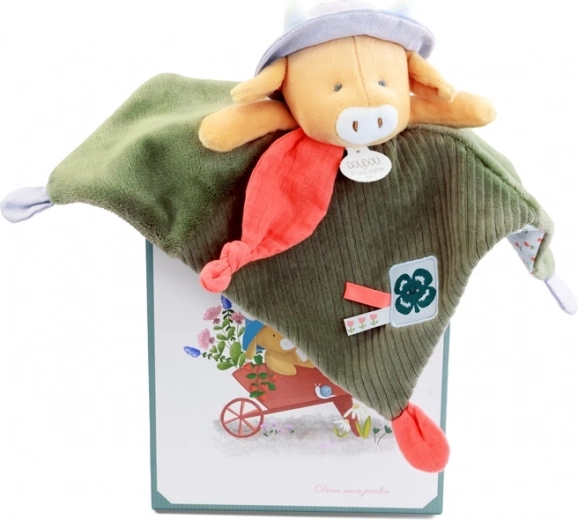 Set regalo Doudou Morbido Coccola Mucca Aneth 27 cm