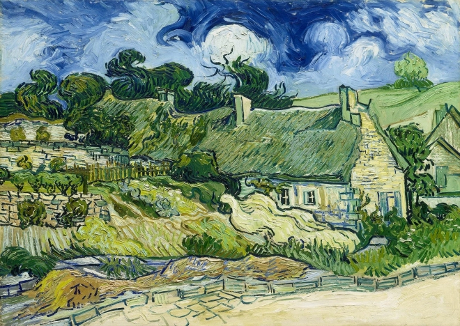 Enjoy the puzzle Vincent van Gogh: Thatched Cottages at Cordeville 1000 pieces