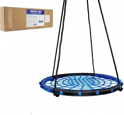 Swing Ring with Rope Web 80 cm – Blue