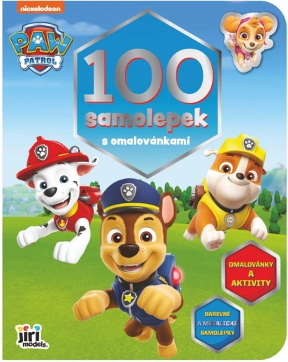 Album di adesivi con disegni da colorare 100 adesivi PAW PATROL 21,5 × 28 cm