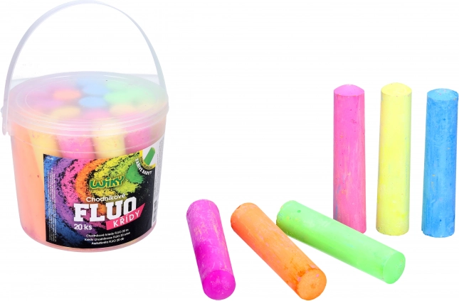 Fluorescent Sidewalk Chalk 20 pcs