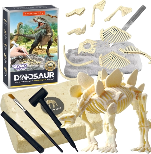 Woopie Archäologie-Set – Dinosaurier Stegosaurus, Ausgrabungen und Skelett zum Zusammenbauen