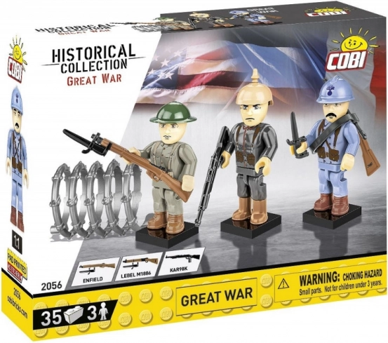Set di costruzione Grande Guerra 3 figure 35 pezzi