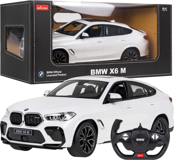 Rastar BMW X6 M 1:14 RC car with 2.4 GHz remote control – White
