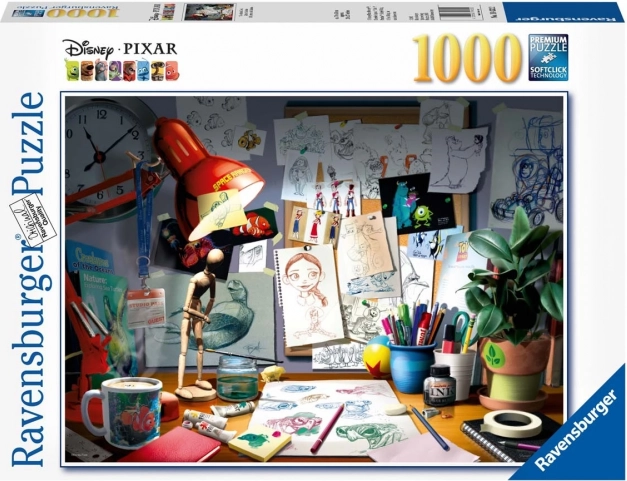 Puzzle Disney Pixar Artist's Desk 1000 Pieces