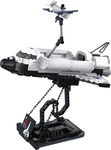 Display stand and satellite with “solar panels”