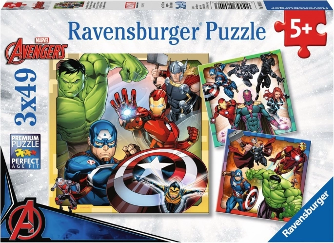 Puzzle Ravensburger Marvel Avengers 3x49 pcs
