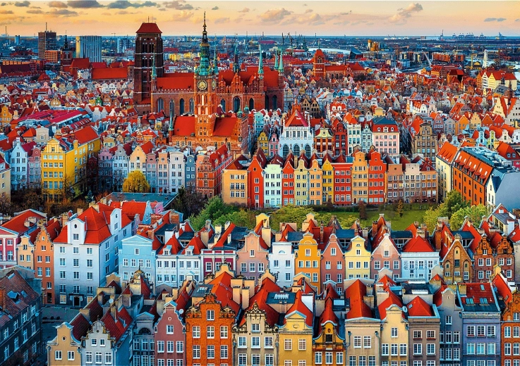 TREFL Puzzle Premium Plus Photo Odyssey – View of Gdańsk, Poland, 1000 pieces