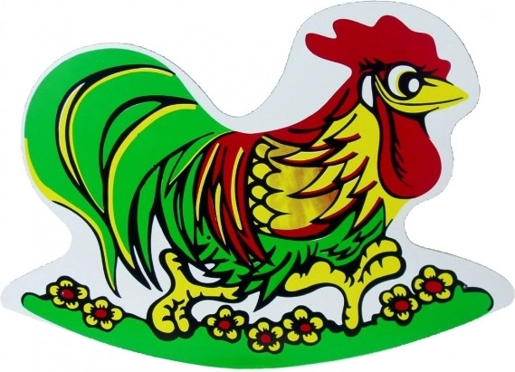 Wooden rooster rocker for children