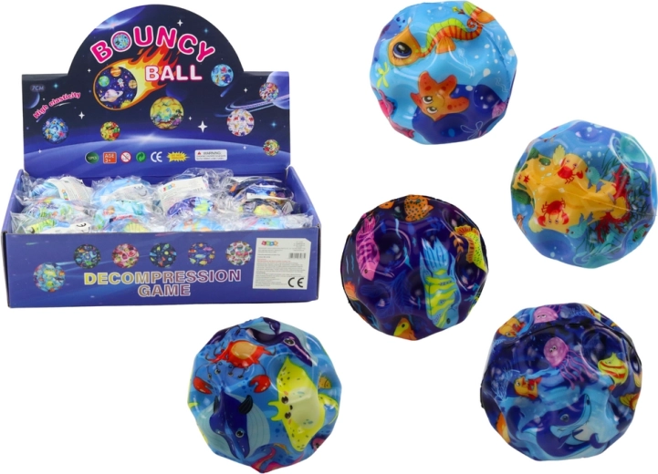 Leuchtender Ball mit Meeresmotiven 7 cm