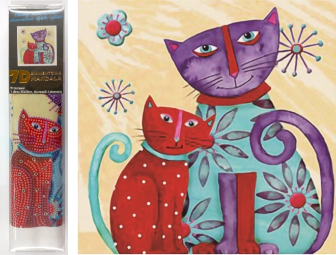 7D Diamond Painting – Cats 30 × 30 cm