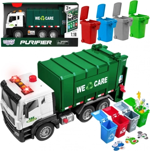 Interaktives Müllwagen Purifier 1:10 - Lehrspielzeug für Abfalltrennung