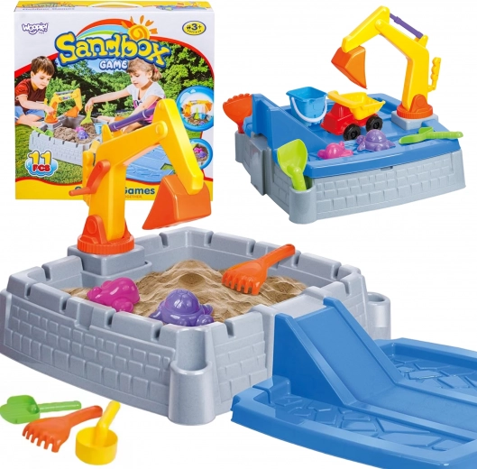 Portable Sandbox WOOPIE Castle with 9 Accessories