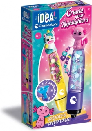 Idea Art mini highlighter factory – magical animals Clementoni