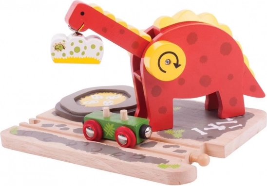 Bigjigs Rail dinosauruskraan