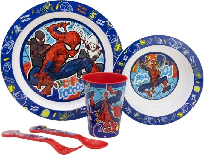 Kids' 5-piece dining set SPIDERMAN (STOR)