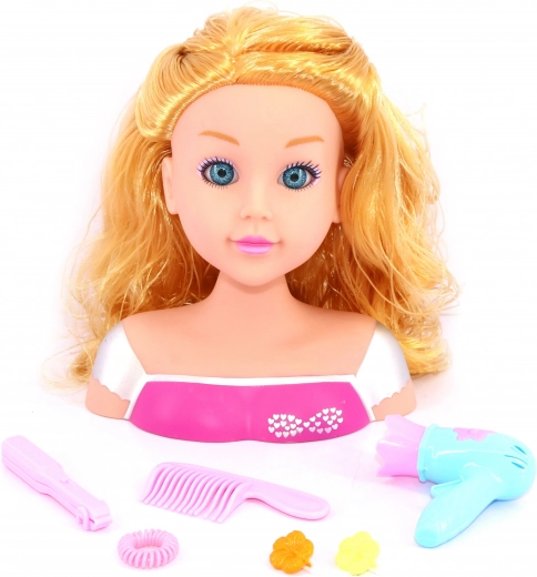Styling head with accessories 22 cm