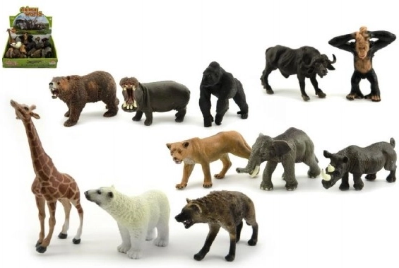 Animaux de safari ZOO en plastique 10 cm – assortiment d’espèces - 1 pièce
