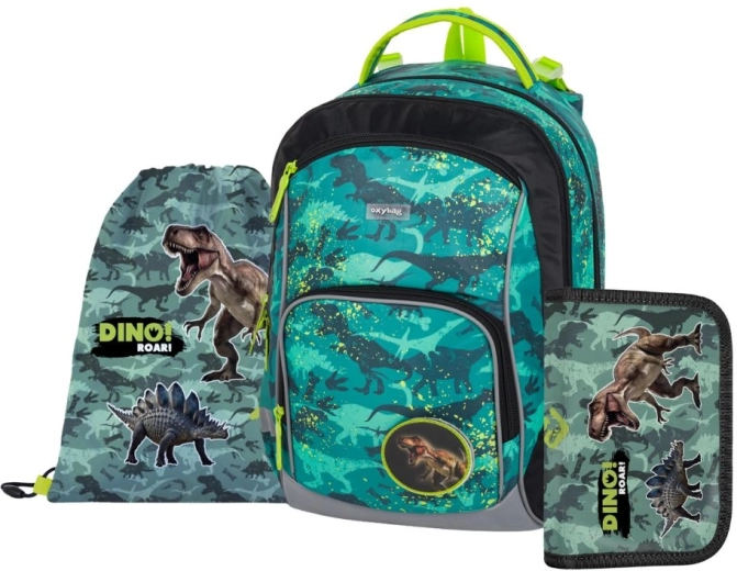 Školský set Oxybag OXY GO Dino – batoh, vrecúško a peračník