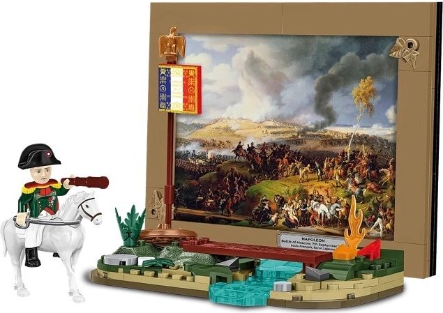 Mini diorama con quadro incorniciato della battaglia